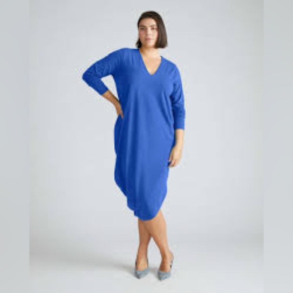 Universal Standard Iconic Long Sleeve V-Neck Geneva Dress size large Lagenlook